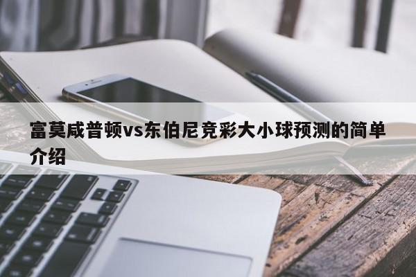 富莫咸普顿vs东伯尼竞彩大小球预测的简单介绍